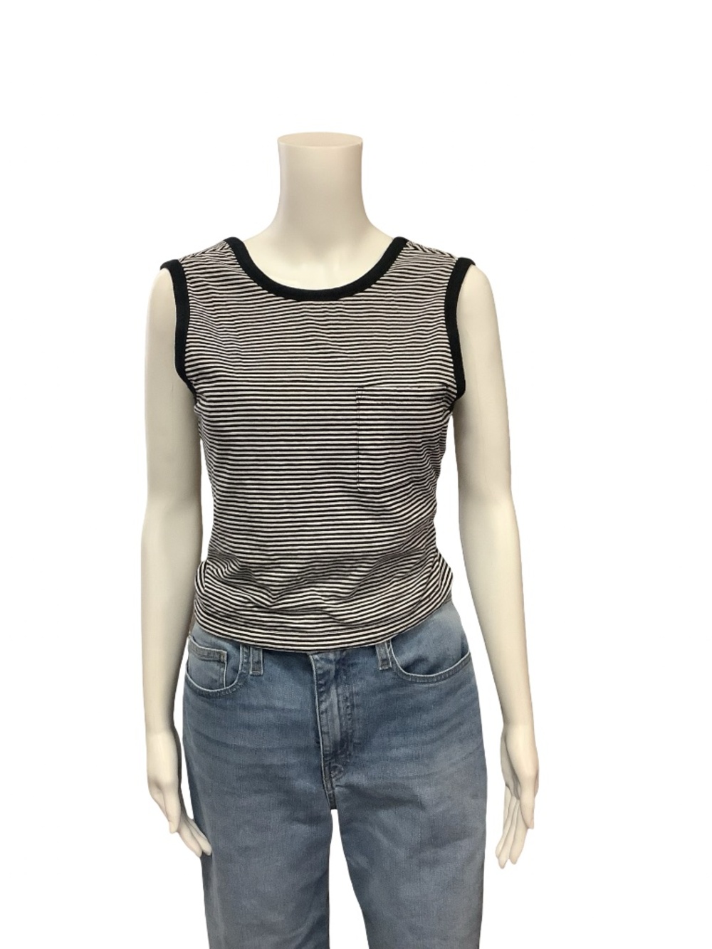 T Alexander Wang Stripe Print Crop Top Size: S